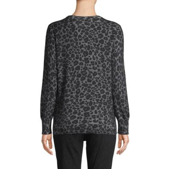 Equipment Rei Leopard Print Cotton & Cashmere Sweater Women's size S NWT - Picture 2 of 11